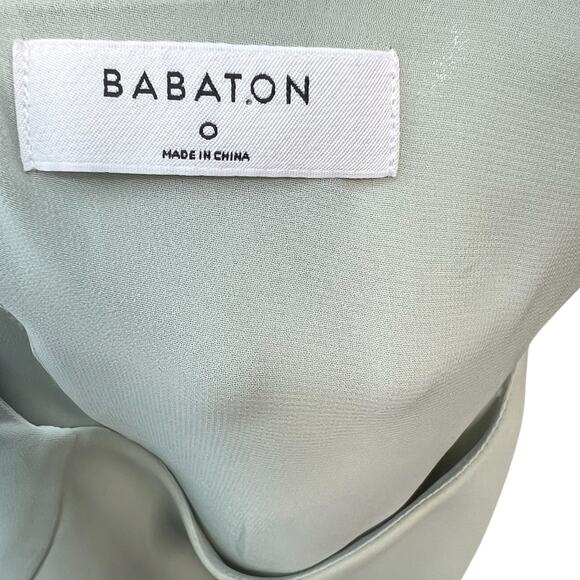 Aritiza‎ Babaton Hamptons Mini Dress Short Sleeve Cut Out Sage Green Size 0 - Picture 12 of 14